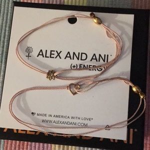 Alex and ani pink pull thread bracelets
